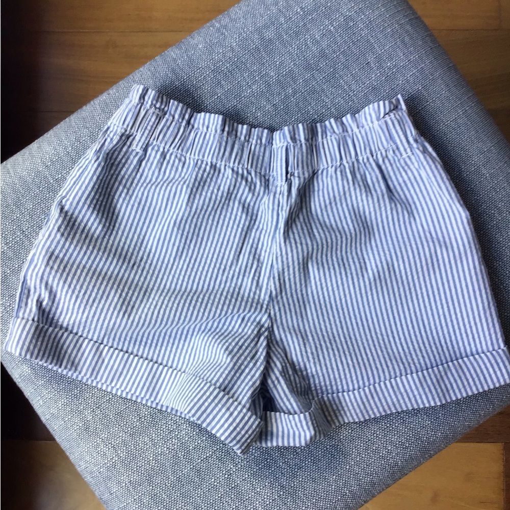 Ralph Lauren Seersucker Striped Cotton Shorts PullOn Elastic Waist - Picture 5 of 9